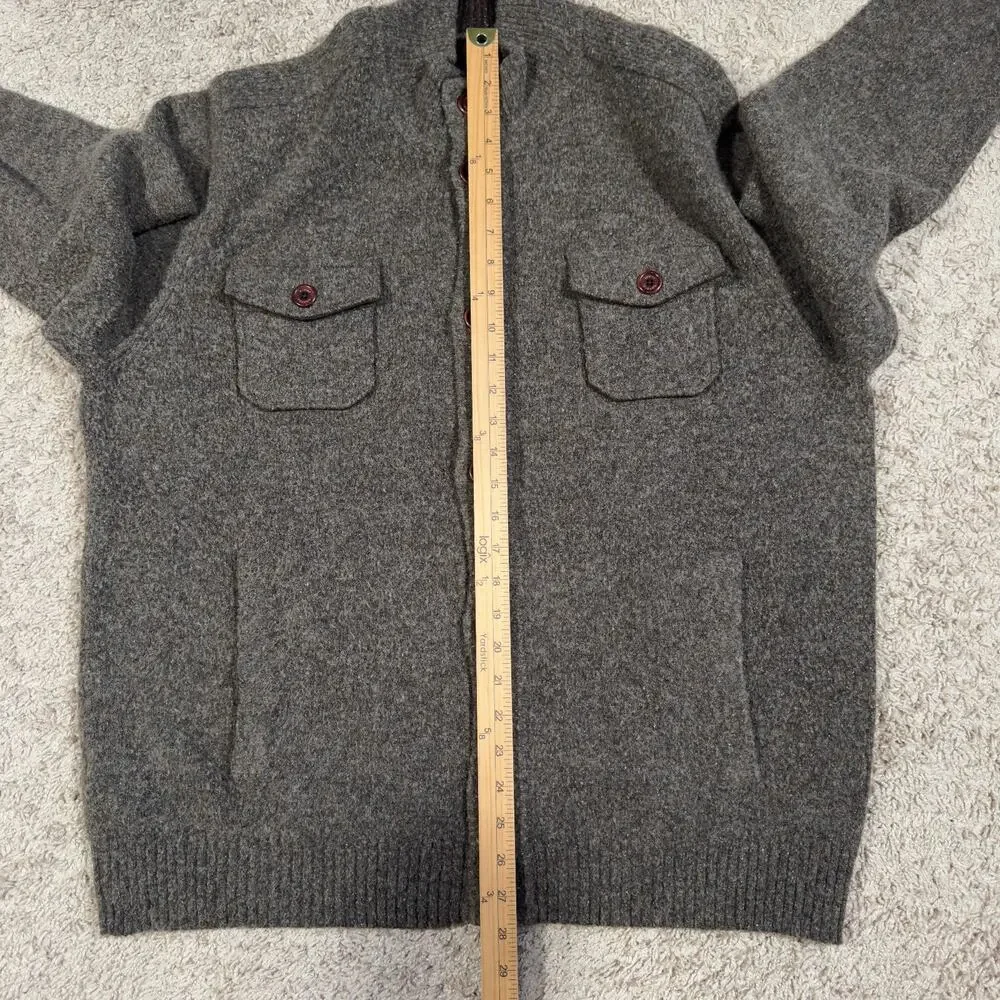 Tommy Bahama Desert Dunes Shirt Jacket Sweater Mens XL Brown Wool Knit Cardigan